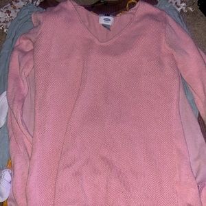 pink knit long sleeve xs